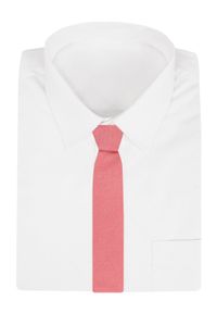 Męski Krawat Alties - Jasny Koral, Delikatny Melanż. Materiał: tkanina. Wzór: melanż. Styl: wizytowy, elegancki #5