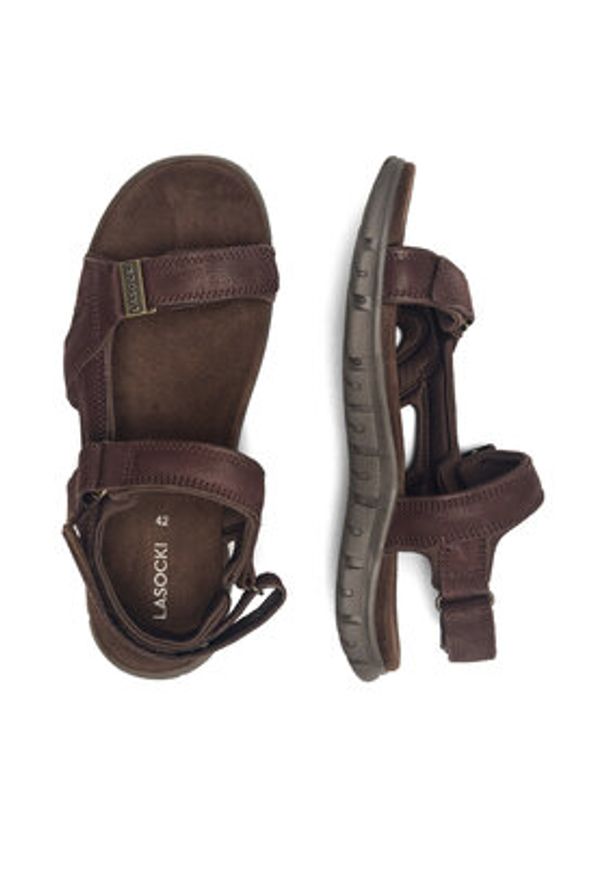 Lasocki Sandały KENNET-01 MB Czerwony. Kolor: czerwony. Materiał: skóra