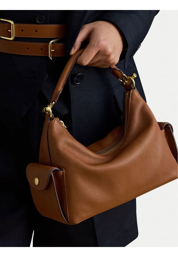 Lauren Ralph Lauren - LAUREN RALPH LAUREN Torebka 431P06064001 Brązowy. Kolor: brązowy. Materiał: skórzane