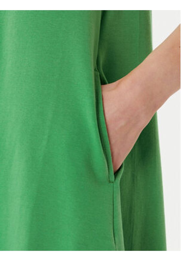 United Colors of Benetton - United Colors Of Benetton Sukienka codzienna 3Z1RDV01E Zielony Regular Fit. Okazja: na co dzień. Kolor: zielony. Materiał: bawełna. Typ sukienki: proste. Styl: casual