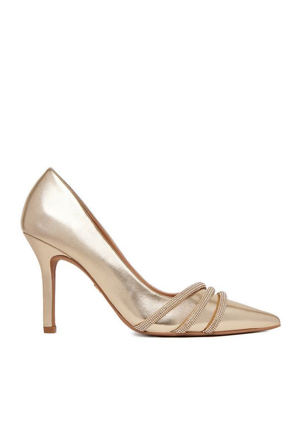 Szpilki Nine West. Kolor: złoty. Obcas: na szpilce
