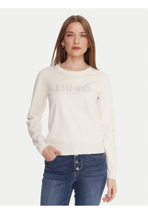 Liu Jo Sweter TF5248 MS63L Écru Regular Fit. Materiał: syntetyk