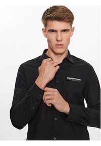 Armani Exchange Koszula 6RZC03 ZNXLZ 1200 Czarny Regular Fit. Kolor: czarny. Materiał: bawełna #7