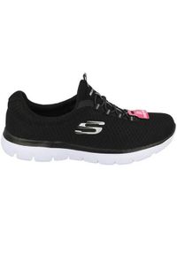 skechers - Buty do biegania damskie Skechers Sneaker Summits. Zapięcie: sznurówki. Kolor: czarny. Materiał: materiał, syntetyk, tkanina. Szerokość cholewki: normalna
