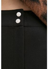 Hugo Spodnie damskie kolor czarny dopasowane high waist. Stan: podwyższony. Kolor: czarny. Materiał: dzianina #5
