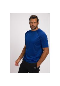 JAY-PI - Męski T-shirt FLEXNAMIC® Odzież fitness krótki raglanowy rękaw. Kolekcja: plus size. Kolor: niebieski. Materiał: poliester, materiał. Długość rękawa: raglanowy rękaw. Długość: krótkie. Sport: fitness
