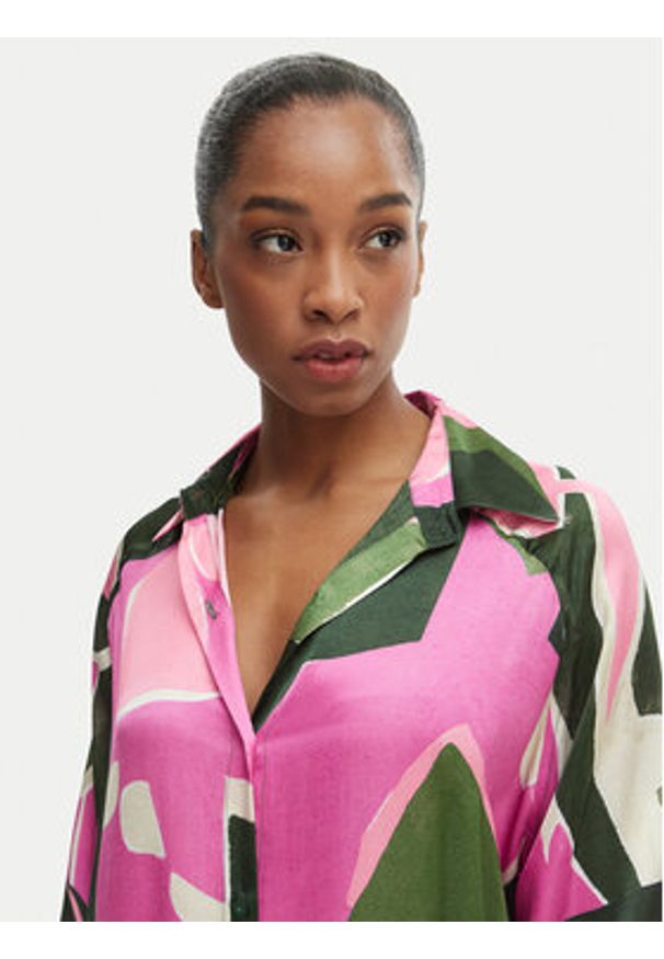 Iconique Sukienka koszulowa Annabelle IC26-098 Kolorowy Relaxed Fit. Materiał: wiskoza. Wzór: kolorowy. Typ sukienki: koszulowe