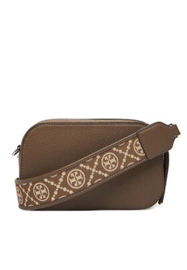 Tory Burch Torebka Mini Miller Crossbody 171955 Brązowy. Kolor: brązowy. Materiał: skórzane