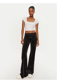 Juicy Couture Bluzka Regal JCBCT224831 Biały Slim Fit. Kolor: biały. Materiał: bawełna