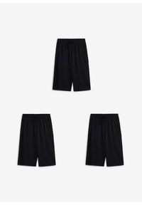 bonprix - Bermudy z dżerseju z czystej bawełny organicznej (3 szt.). Kolor: czarny. Materiał: jersey, bawełna #2