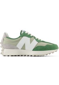 Buty unisex New Balance U327CE – zielone. Okazja: na co dzień. Kolor: zielony. Materiał: skóra, guma, zamsz, materiał. Szerokość cholewki: normalna #1