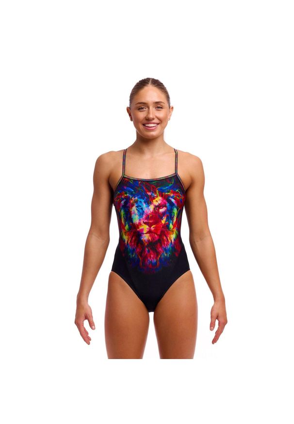 Strój do pływania FUNKITA Pride Alive - Single Strap. Kolor: czarny, wielokolorowy