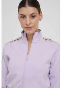 Guess bluza damska kolor fioletowy z aplikacją. Okazja: na co dzień. Kolor: fioletowy. Materiał: bawełna. Wzór: aplikacja. Styl: casual #3