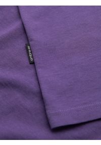 Ombre Clothing - Męski klasyczny bawełniany T-shirt BASIC - fioletowy V13. Okazja: na co dzień. Kolor: fioletowy. Materiał: bawełna. Styl: klasyczny #8