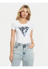 Guess T-Shirt W5RI00 J1314 Biały Regular Fit. Kolor: biały. Materiał: bawełna