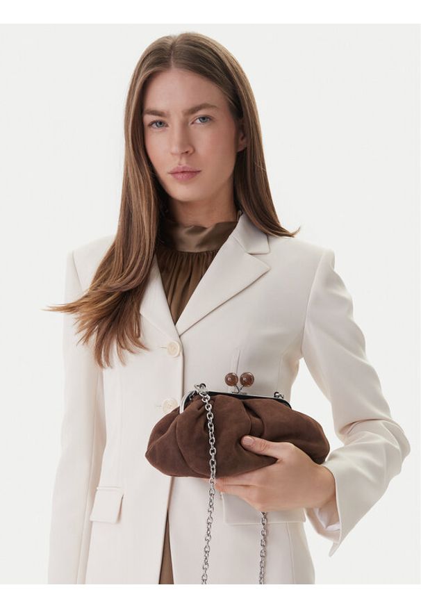 Weekend Max Mara Torebka 2615511014650 Brązowy. Kolor: brązowy. Materiał: zamszowe, skórzane
