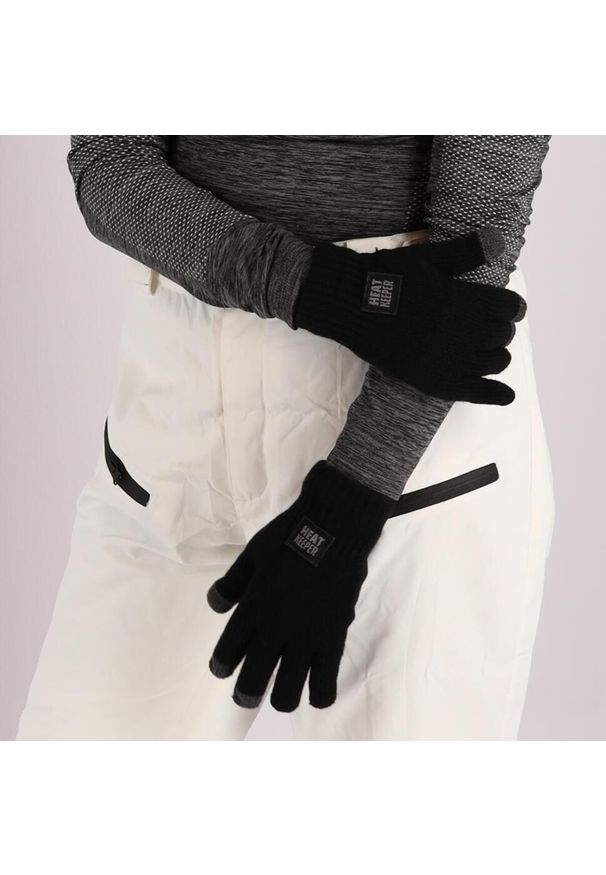 HEAT KEEPER - Damskie rękawiczki termiczne z technologią I-touch Jeden rozmiar - 2 pary. Kolor: czarny. Materiał: poliamid. Sezon: jesień