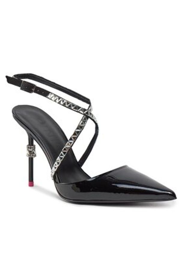 Pinko - PINKO Sandały Carter Slingback AI 23-24 BLKS1 102217 A1BN Czarny. Kolor: czarny. Materiał: skóra