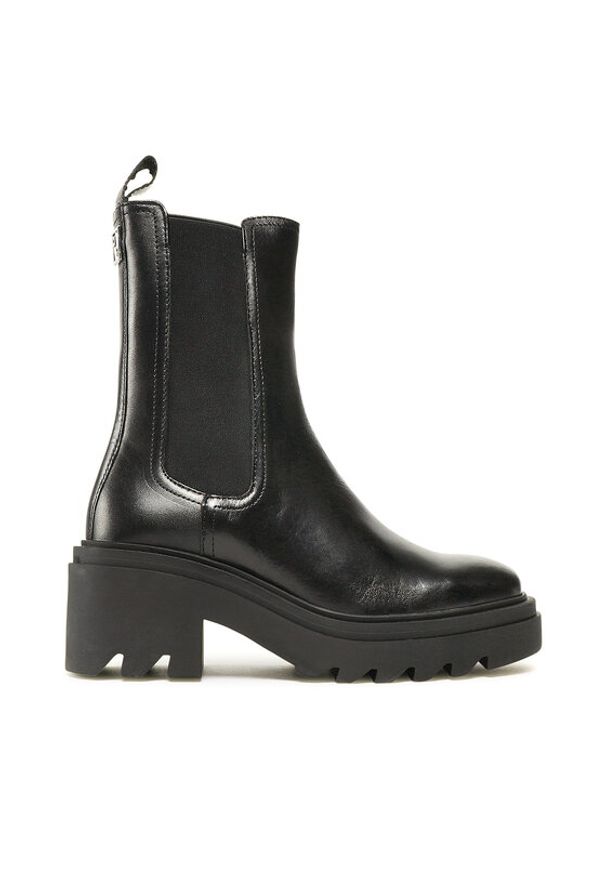 Gino Rossi Botki RST-CIRCLE-02 Czarny. Kolor: czarny. Materiał: skóra