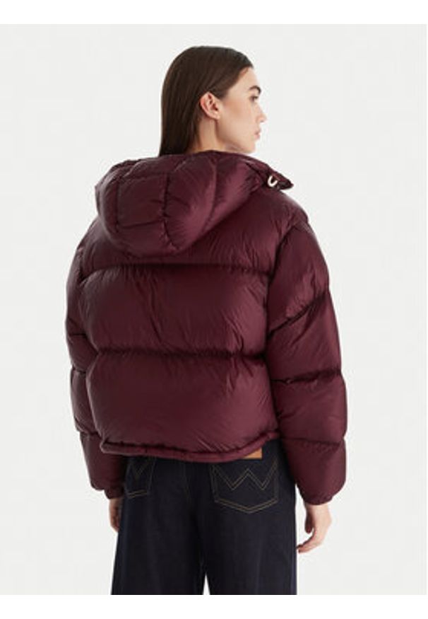 TOMMY HILFIGER - Tommy Hilfiger Kurtka puchowa WW0WW46541 Bordowy Regular Fit. Kolor: czerwony. Materiał: syntetyk