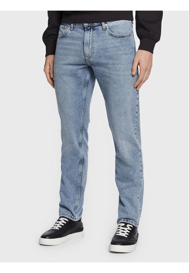 Calvin Klein Jeans Jeansy J30J323096 Niebieski Straight Fit. Kolor: niebieski