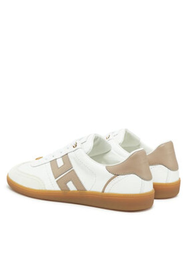 Elisabetta Franchi Sneakersy SA-50G-51E2-V400 Écru. Materiał: skóra