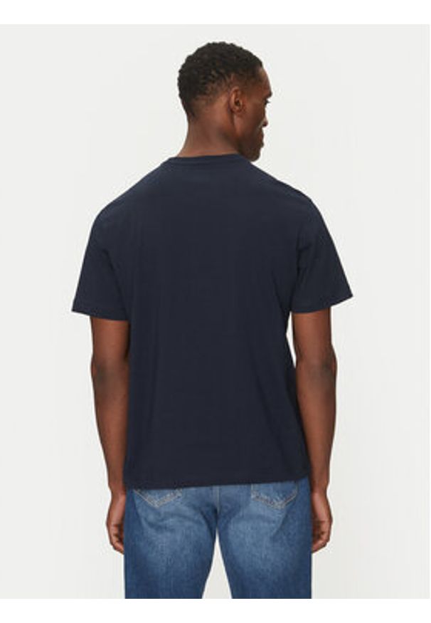 Guess Jeans T-Shirt M5RI74 K8FQ4 Granatowy Regular Fit. Kolor: niebieski. Materiał: bawełna