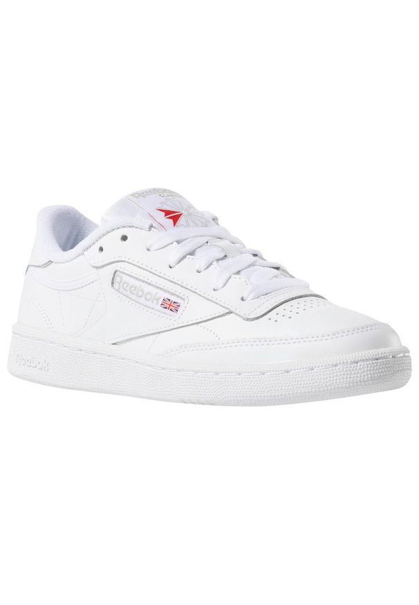 Buty do chodzenia damskie Reebok Club C 85. Zapięcie: sznurówki. Kolor: biały, wielokolorowy, szary. Materiał: tkanina, materiał, skóra, syntetyk. Szerokość cholewki: normalna. Model: Reebok Club. Sport: turystyka piesza
