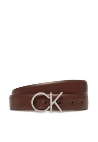 Calvin Klein Pasek Damski K60K610157 Brązowy. Kolor: brązowy. Materiał: skóra #1