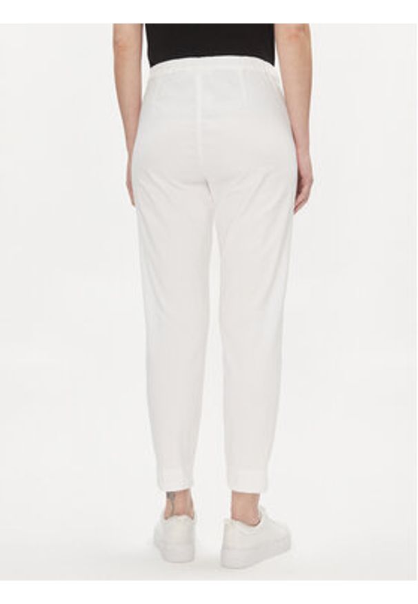 Max Mara Leisure Spodnie materiałowe Terreno 2416131058 Biały Regular Fit. Kolor: biały. Materiał: bawełna