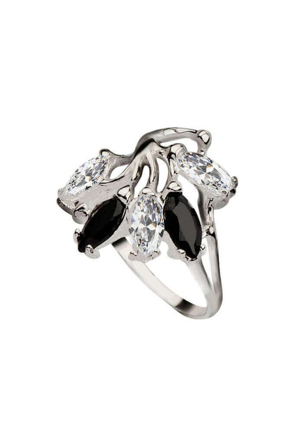 Polcarat Design - Srebrny pierścionek z cyrkoniami PK 1635. Materiał: srebrne. Kolor: srebrny. Kamień szlachetny: cyrkonia