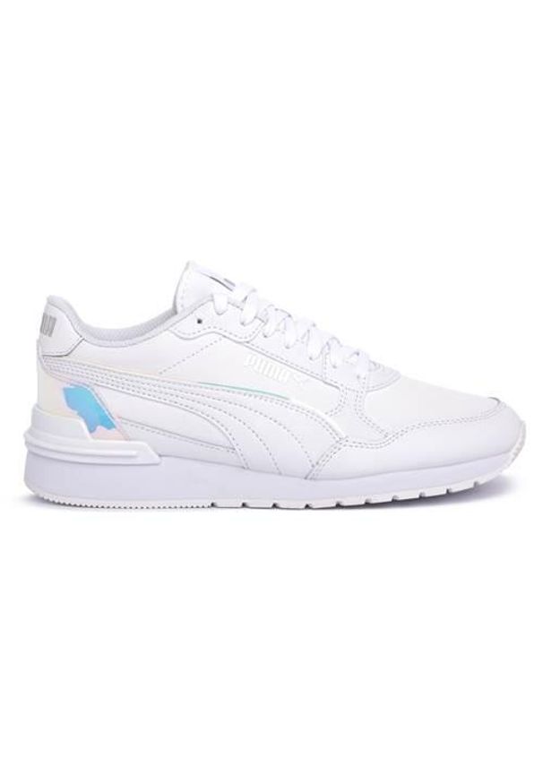 Buty do chodzenia damskie Puma 01 St Runner V4 Jr. Kolor: biały. Materiał: materiał, syntetyk. Szerokość cholewki: normalna. Sport: turystyka piesza