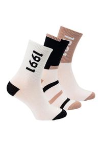 Iguana - Skarpetki Męskie Ignini 3pak. Kolor: czarny, wielokolorowy, brązowy, biały. Sport: turystyka piesza #1