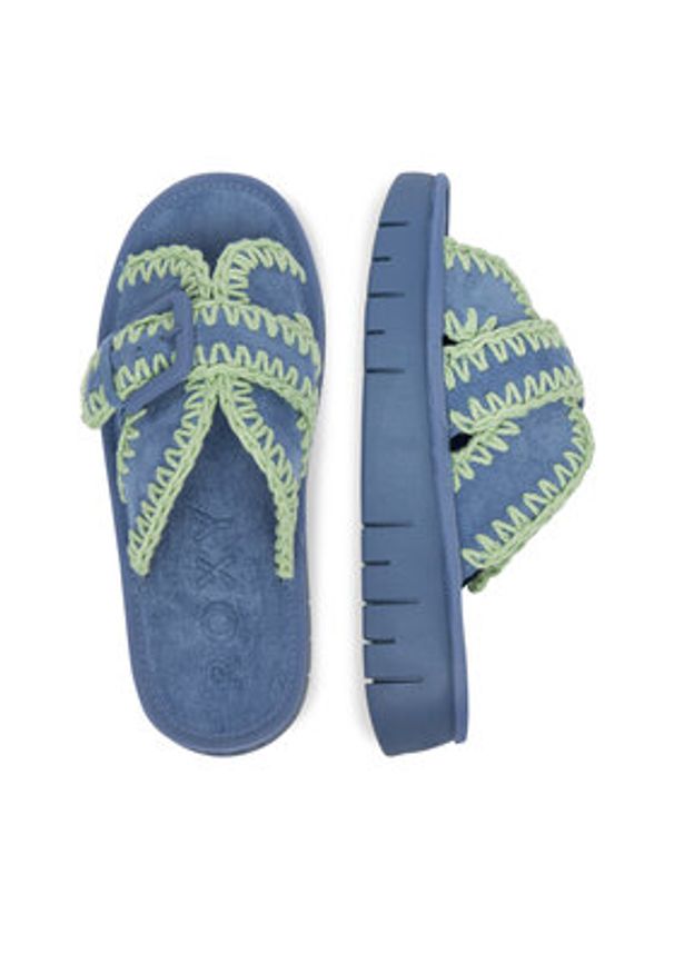Roxy Klapki HY62277-3 Niebieski. Kolor: niebieski. Materiał: materiał