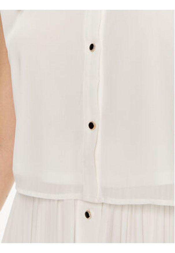 Vila Bluzka Yasmin 14102200 Biały Regular Fit. Kolor: biały. Materiał: syntetyk