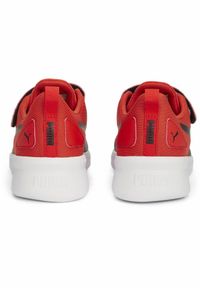 Puma - Dziecięce buty sportowe Flyer Runner V PUMA Warm Earth Black Red. Zapięcie: rzepy. Kolor: czerwony, czarny, wielokolorowy. Materiał: syntetyk, tkanina, materiał. Szerokość cholewki: normalna. Sport: turystyka piesza