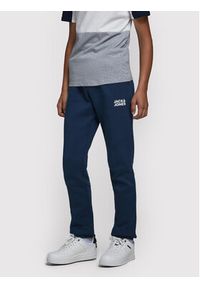 Jack&Jones Junior Spodnie dresowe Gordon 12179798 Granatowy Regular Fit. Kolor: niebieski. Materiał: syntetyk #4