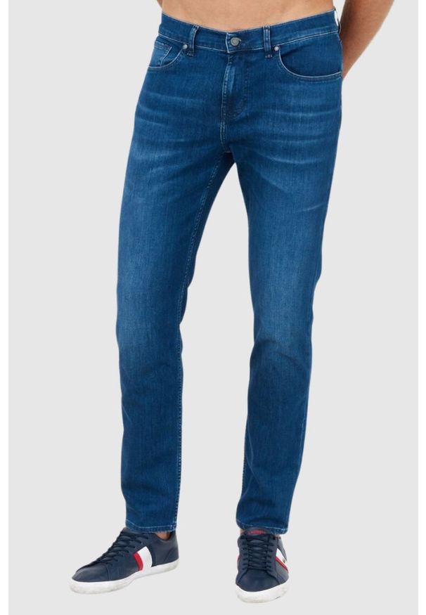 7 FOR ALL MANKIND Granatowe jeansy męskie SLIMMY TAPERED LUXE PERFORMANCE ECO, Rozmiar 38. Kolor: niebieski