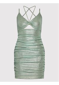 Guess Sukienka koktajlowa W2YK44 KB840 Zielony Slim Fit. Kolor: zielony. Materiał: syntetyk. Styl: wizytowy #4