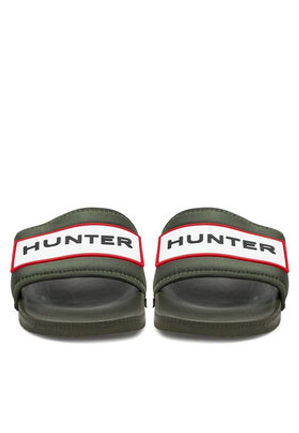 Hunter Klapki M-865993 Khaki. Kolor: brązowy. Materiał: materiał