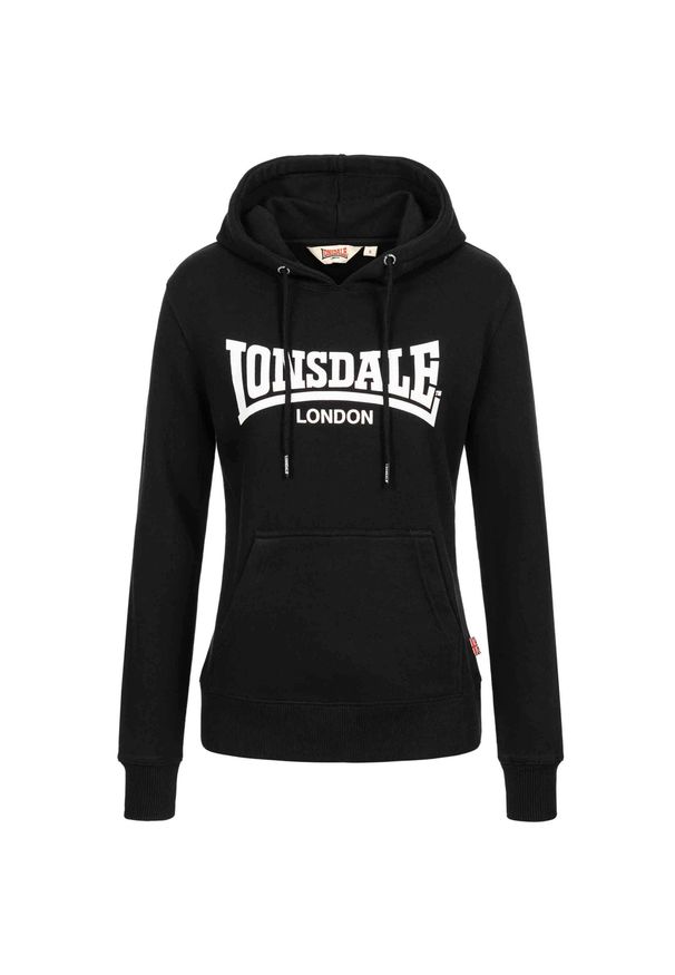 Bluza damska z kapturem Lonsdale Flookburgh. Typ kołnierza: kaptur. Kolor: czarny