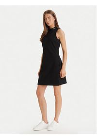 Calvin Klein Jeans Sukienka codzienna Interlock Mock LV047F260G Czarny Slim Fit. Okazja: na co dzień. Kolor: czarny. Materiał: syntetyk. Typ sukienki: proste. Styl: casual #2
