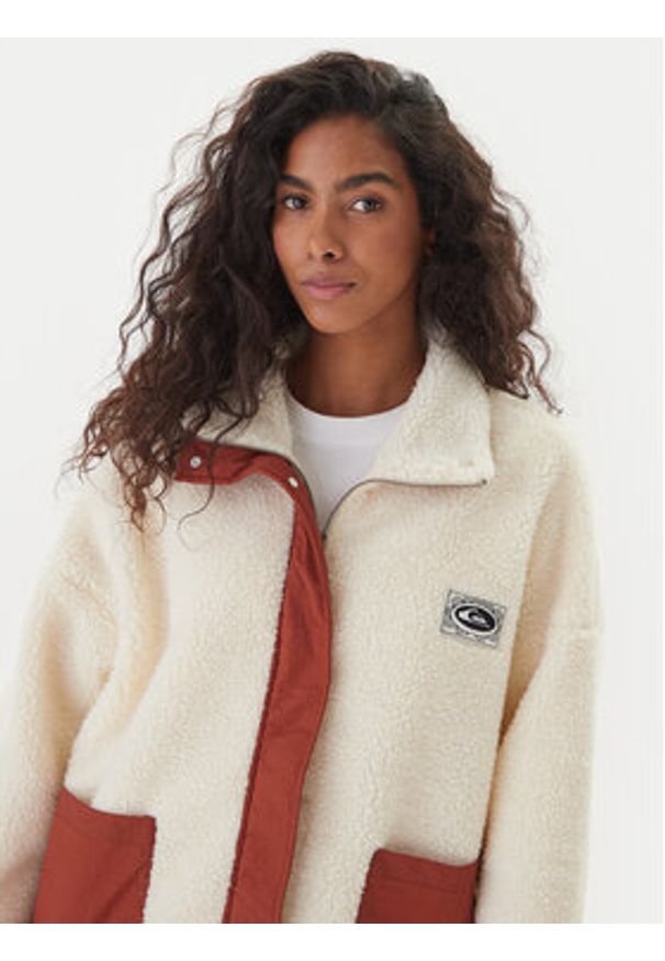 Quiksilver Kurtka przejściowa EQWPF03007 Biały Regular Fit. Kolor: biały. Materiał: syntetyk