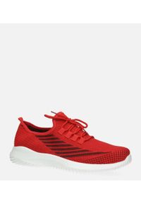 Casu - Czerwone buty sportowe sznurowane casu h1913-3. Kolor: czerwony, wielokolorowy, czarny #2