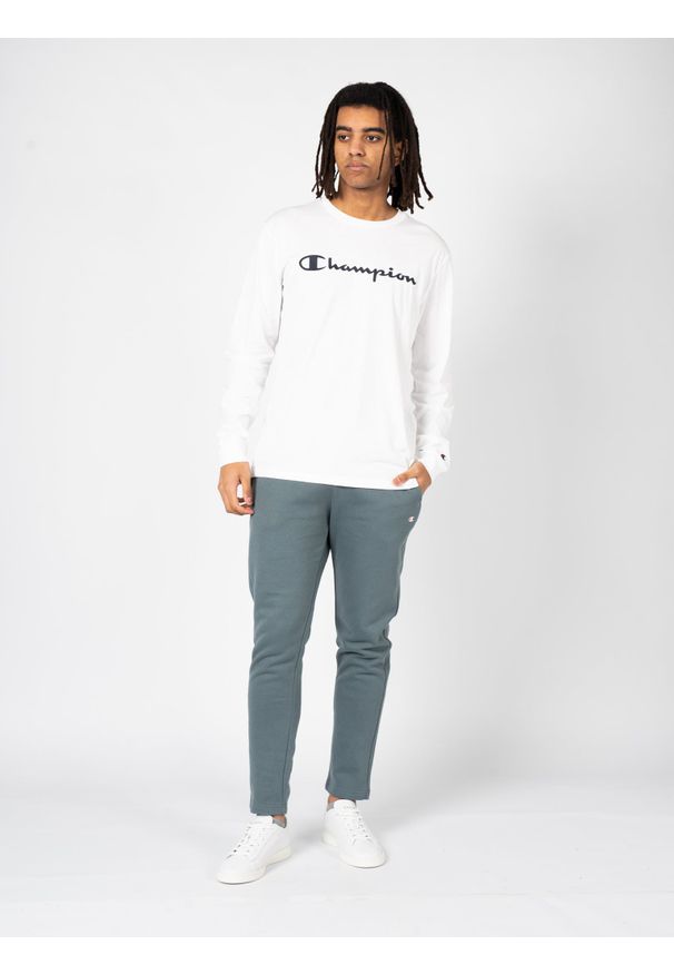 Champion Longsleeve | 218285 | Mężczyzna | Biały. Okazja: na co dzień. Kolor: biały. Materiał: bawełna. Długość rękawa: długi rękaw. Wzór: nadruk. Styl: casual, elegancki