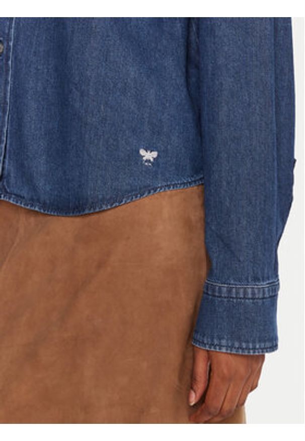 Weekend Max Mara Koszula jeansowa Obbia 2525116052 Niebieski Boxy Fit. Kolor: niebieski. Materiał: bawełna