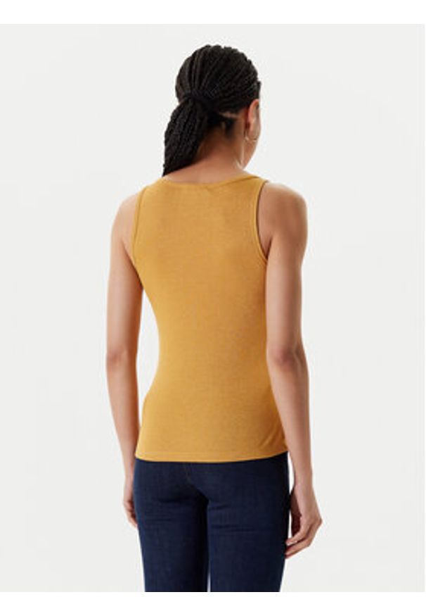 Morgan Top 251-DIDONI Żółty Slim Fit. Kolor: żółty. Materiał: wiskoza