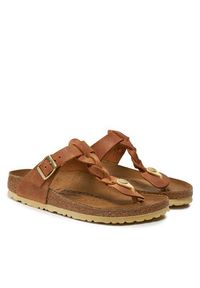 Birkenstock Japonki Gizeh Braided 1021336 Brązowy. Kolor: brązowy. Materiał: skóra #3