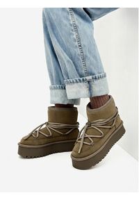 Roxy Śniegowce CEO-HDR2503-3 Khaki. Kolor: brązowy. Materiał: materiał #8