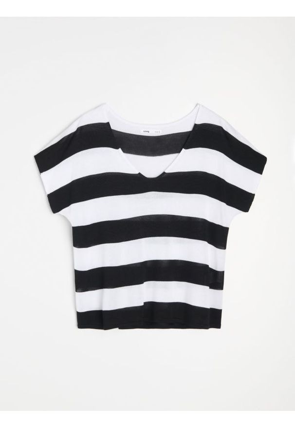 Sinsay - Bluzka z domieszką wiskozy - wielobarwny. Materiał: wiskoza